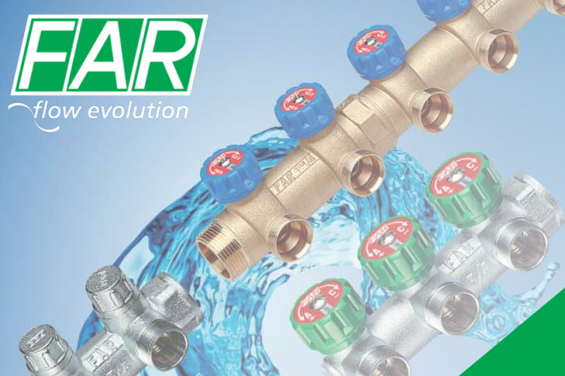 Коллекторы FAR: нерегулируемые коллекторы для водоснабжения и отопления.