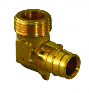Угольник Q&E НР 20-G3/4" '40И, DR-латунь, Uponor