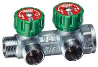 Коллектор регулирующий 3/4", 2 отвода М24х19 FAR