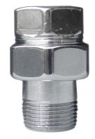Фитинг прямой трехразъемный 1/2", покрытие серебро FAR