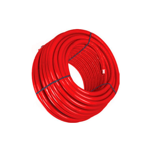 Труба Radi Pipe PE-Xa/EVOH, PN10, ф25х3,5 мм, бухта 25 м, в теплоизоляции 6 мм, цвет красный USYSTEMS