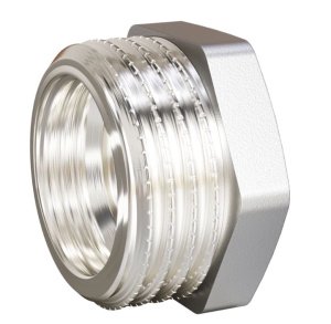 Футорка Pride DN50х32, 2"НР х 1 1/4" ВР, латунь никель LD
