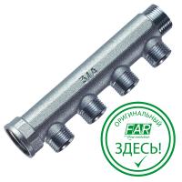 Коллектор 3/4", ВР-НР, 4 отвода 1/2", НР, межосевое 36 мм FAR