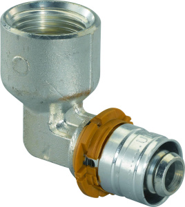 Угольник S-PRESS с ВР 20-RP3/4" '10В, латунь, Uponor