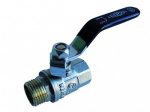 Кран шаровой Euros Comfort 1", ВР-НР, красн. рычаг, никель