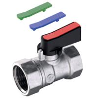 Кран шаровой Giacomini 1/2", ВР, мини для сантех. приборов, черн. ручка-флажок, хром
