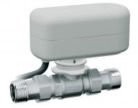 Кран шаровой 2-х ход., 8,9 куб.м/час, 1/2" американки, с приводом арт.3071 (40сек, 24В)