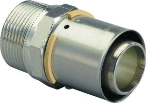 Штуцер S-PRESS с НР 40-R1 1/2" '5И, латунь, Uponor