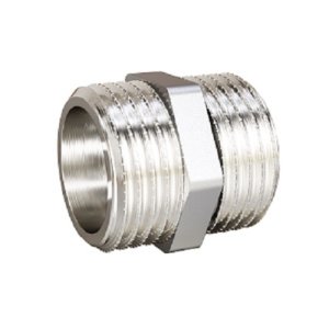 Ниппель DN32 (1 1/4") НР/НР латунь никель