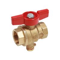 Кран шаровой Giacomini 3/4", ВР, под датчик, красн. бабочка