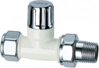 Вентиль запорный прямой,1/2” (М24х19), сереб./бел.эмаль./ аналог на FL 0215 12P