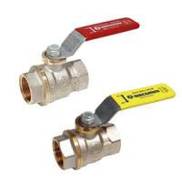 Кран шаровой Giacomini DADO 1/2", ВР, красн. рычаг, никель