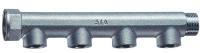 Коллектор 3/4", ВР-НР, 4 отвода 1/2", ВР, межосевое 50 мм FAR