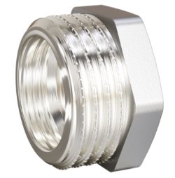 Футорка LD Pride DN50х40 (2"НР х 1 1/2" ВР) латунь никель
