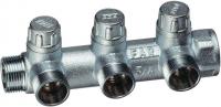 Коллектор запорный 1", ВР-НР, 3 отвода М24х19 FAR