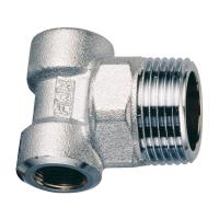 Тройник концевой для коллекторов, 1 1/4"х1/2"х1/2", НР-ВР-ВР, хромированный FAR