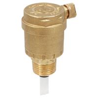 Воздухоотводчик автоматический с запорным клапаном, 3/8", нехромированный