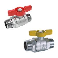 Кран шаровой Giacomini 1", НР, красн. бабочка, хром