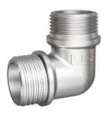 Угол 90° Pride DN20 (3/4"), НР/НР, латунь никель LD