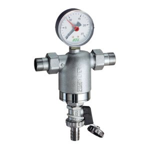 Промо-набор FAR 2 в 1: Фильтр 1/2" НР-НР, с манометром, 100мкм, Max: 95 °C, 25 бар