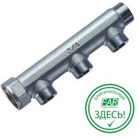 Коллектор 1", ВР-НР, 3 отвода М24х19, межосевое 50 мм FAR