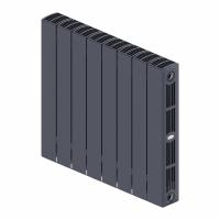 Радиатор биметалл Rifar SUPReMO 500 8 секций, подкл боковое, титан матовый