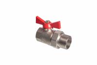 Кран шаровой Kromwell 1 1/4", ВР-"американка", красн. бабочка, никель