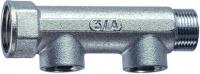 Коллектор 3/4", ВР-НР, 2 отвода 1/2", ВР, межосевое 50 мм FAR