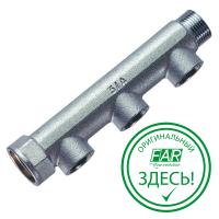Коллектор 1", ВР-НР, 3 отвода 1/2", ВР, межосевое 50 мм FAR