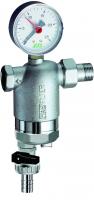 Фильтр 1", ВР-НР, 100 мкм, с магнитной вставкой, с манометром, Tmax: 95 °С, 25 бар FAR