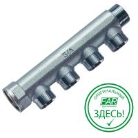 Коллектор 3/4", ВР-НР, 4 отвода М24х19, межосевое 36 мм FAR
