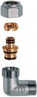 Угольник 3/4", НР, с концовкой для м/п труб 20х2 FAR