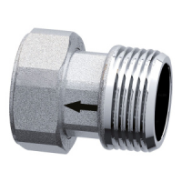 Американка c обратным клапаном, хром. 1/2”НР-3/4”НГ под пломбу