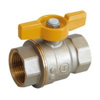 Кран шаровой Giacomini 1/2", ВР, желт. бабочка, для газа, никель