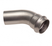 Отвод 45 однораструбный, 15, IBP BPress Inox (арт.TECE PS50400150000)