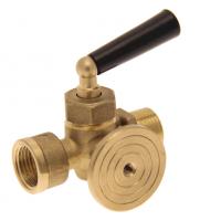 Кран шаровой FAR 1/2", ВР-НР, с фланцем д/манометра, рычаг