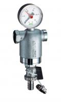 Фильтр 3/4", ВР-ВР, 300 мкм, с манометром, Tmax: 95 °С, 25 бар FAR