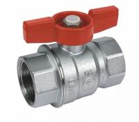 Кран шаровой Gekon 1", ВР, красн. бабочка, хром