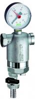 Фильтр 3/4", ВР-ВР, 300 мкм, с магнитной вставкой, с манометром, Tmax: 95 °С, 25 бар FAR