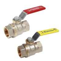 Кран шаровой Giacomini DADO 1/4", ВР, усиленный, красн. рычаг, никель