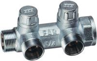 Коллектор запорный 1", НР-ВР, 2 отвода М24х19 FAR