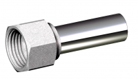 Трубка хромированная, медная, ф15, L=50 мм, 1/2", ВР FAR
