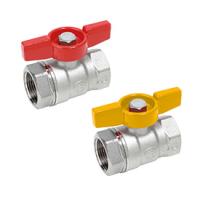 Кран шаровой Giacomini 3/4", ВР, красн. бабочка, хром