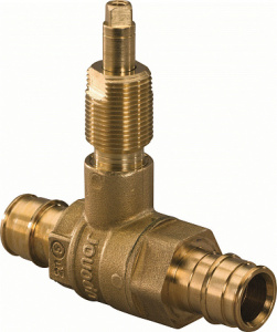 Кран Q&E скрытый 25-25 '10С, латунь, Uponor