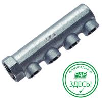 Коллектор концевой 1"ВР с 4 отвод. 1/2"ВР, межосев.36мм