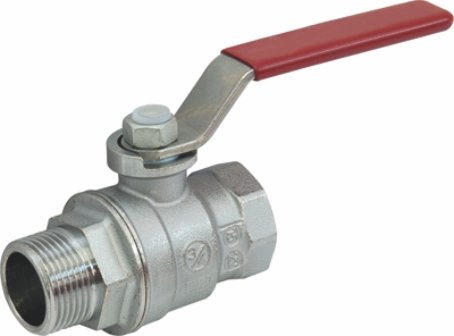 Кран шаровой Gekon 1", ВР-НР, красн. рычаг, хром