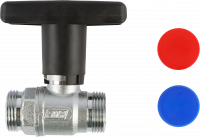 Кран шаровой FAR 3/4", НР, черн. высокая ручка, хром