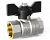 Кран шаровой LD Pride 1 1/4", ВР, черн. бабочка, никель