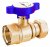 Кран шаровой FAR 3/4"-1", ВР-накидная гайка EPDM, син. бабочка под термометр