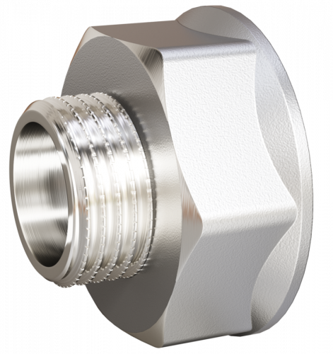Переход LD Pride DN50х32 (2"ВР х 1 1/4"НР) латунь никель